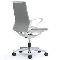 CA25BW FSG3 |オカムラ モード 布張り 樹脂肘付 ホワイトフレーム ライトグレー（プレーンクロス） CA25BW-FSG3 1脚（直送品）