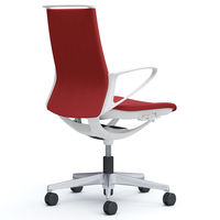 CA25BW FWM9 |オカムラ モード 布張り 樹脂肘付 ホワイトフレーム レッド（ミックスクロス） CA25BW-FWM9 1脚（直送品）