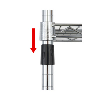 ドウシシャ ルミナス ポール径25mm 基本パーツ スリーブ（取付部品） クリア IHL-SLV4SC 1セット（4個入）（取寄品）