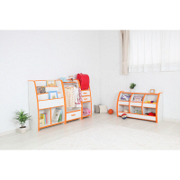充英アート　知育家具EVAキッズシリーズ　EVAマガジンラック MRJ-63HO　幅627mm　オレンジ　（直送品）