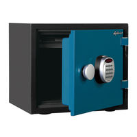 【設置込】 ディプロマット クリスタルシリーズ 耐火・耐水デザイン金庫 (1時間耐火) 19L ブルー A119R3WRBLUE 1台（直送品）