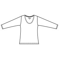 フォーク レディスカットソー(7.5分丈) ブラック S 9001-9 1枚　スクラブ