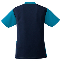 フォーク プルオーバージャケット ターコイズ×ネイビー LL 7037SC-11-LL 1枚　スクラブ（直送品）