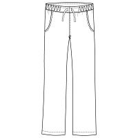 フォーク メンズストレートパンツ ブラック 4L 5018SC-9-4L 1枚　スクラブ（直送品）