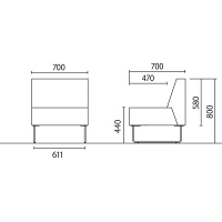 オカムラ シェアードスペース ソファ ブラウン 8SCR2A FXL9（直送品）