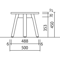 オカムラ シェアードスペース サークルハイテーブル500 ホワイトオーク 幅500×奥行500×高さ450mm 1台（直送品）