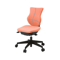 【設置込】イトーキ カシコチェア 肘なし 背付 双輪キャスター 座面回転 ピンク KE340DLM-T1M6（直送品）