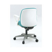 【設置込】イトーキ ボニートチェア ループ肘付 背付 キャスター脚 座面回転 ブルー KT146DTM-W9B7（直送品）