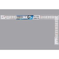 シンワ測定 曲尺厚手広巾 ホワイト 30cm 表裏同目 11160 1セット(1本×5)