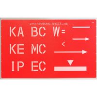 ヤマヨ測定機 マーキングシート<45mm> 2枚組 MS45-A 1セット(1個×5)