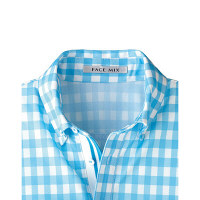 ボンマックス チェックプリントポロシャツ（半袖） 男女兼用 ピンク 4L FB4523U（直送品）