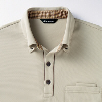 住商モンブラン ニットシャツ（男女兼用） ベージュ/ブラウン 3L 32-5007（直送品）