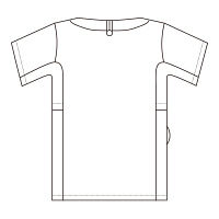 住商モンブラン ジャケット(男女兼用) 白/ネイビー M 72-648 1枚　スクラブ（直送品）