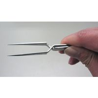 エスコ 115mm/ R7 逆作用ピンセット(ステンレス製) EA595AK-115 1セット(3本)（直送品）