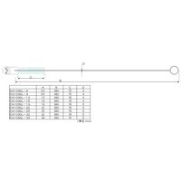 エスコ 6.5x680mm チューブブラシ(ステンレス製) EA109SL-6 1セット(5本)（直送品）