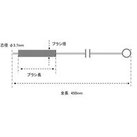 エスコ 18x450mm チューブブラシ(馬毛) EA109SE-18 1セット(10本)（直送品）