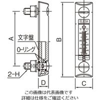 エスコ 76mm レベルインジケーター(レベル盤付) EA949CX-95 1セット(3個)（直送品）