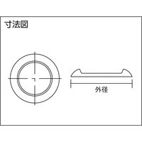 トラスコ中山 キャスター用受け皿 71.5MM 透明 TUK715-TM 1個