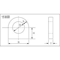 大洋製器工業 大洋 船用アイプレート Cー3t IP C-3 1個 753-1486（直送品）