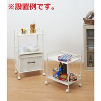 ドウシシャ パンチングラック 2段 アイボリー 幅430×奥行295×高さ470mm GC-P46IV 1台　（直送品）