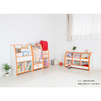 充英アート EVAランドセルラック KRJ-33HO 幅327mm オレンジ 1台　（直送品）