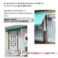 ファミリー･ライフ 伸縮式つっぱりタイプ日よけスクリーン 幅3100mm アイボリー 1枚　（直送品）