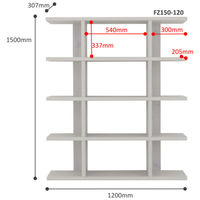 佐藤産業 フィズシェルフ 幅1200×高さ1500mm ホワイト FZ150-120WH 1台　（直送品）