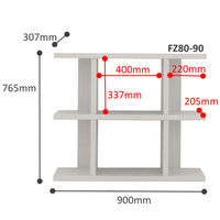佐藤産業 フィズシェルフ 幅900×高さ765mm ホワイト FZ80-90WH 1台　（直送品）
