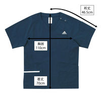 adidas メンズスクラブ ネイビー L SMS118-18 1枚　スクラブ（直送品）