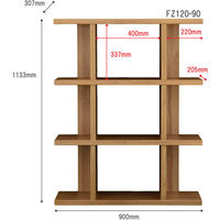 佐藤産業 フィズシェルフ 幅900×高さ1133mm ダークナチュラル FZ120-90DNA 1台　（直送品）