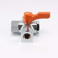 エスコ Rc 1/4” 三方四面ミニボールバルブ EA425BZ-2 1個（直送品）