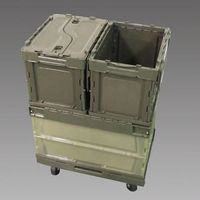 エスコ 650x440mm/150kg コンテナキャリー(OD色/75L用) EA520AB-17 1台（直送品）