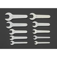 エスコ 10本組/8ー27mm片口スパナ(ショートハンドル・薄型) EA615AS 1セット（直送品）