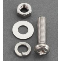 エスコ M4 鍋頭小ねじ・ナット・ワッシャーセット(ステンレス) EA949AD-101 1セット（直送品）