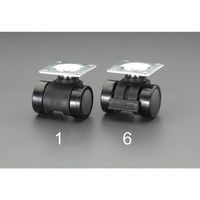 エスコ 66mm キャスター(ツインホイール) EA986TJ-1 1個（直送品）
