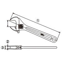 ロブテックス エビ モンキレンチ M600 1本