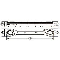 ロブテックス エビ 板ラチェットレンチ SRW813 1本（直送品）