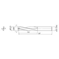 三菱マテリアル スーパーバニッシュドリル MAE0921MB:HTI10 1本（直送品）