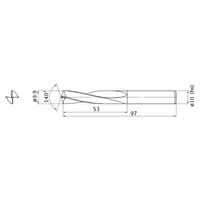 三菱マテリアル スーパーバニッシュドリル MAE0990MB:HTI10 1本（直送品）