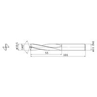 三菱マテリアル スーパーバニッシュドリル MAE1050MB:HTI10 1本（直送品）