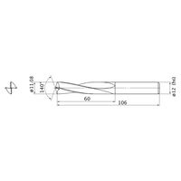 三菱マテリアル スーパーバニッシュドリル MAE1108MB:HTI10 1本（直送品）