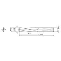 三菱マテリアル スーパーバニッシュドリル MAS0690LB:HTI10 1本（直送品）
