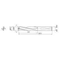 三菱マテリアル スーパーバニッシュドリル MAS0870LB:HTI10 1本（直送品）