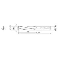 三菱マテリアル スーパーバニッシュドリル MAS0921MB:HTI10 1本（直送品）