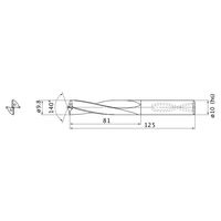 三菱マテリアル スーパーバニッシュドリル MAS0980LB:HTI10 1本（直送品）