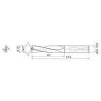 三菱マテリアル スーパーバニッシュドリル MAS1000LB:HTI10 1本（直送品）
