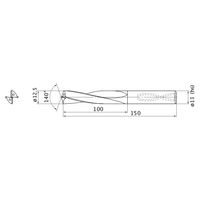 三菱マテリアル スーパーバニッシュドリル MAS1250LB:HTI10 1本（直送品）