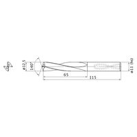 三菱マテリアル スーパーバニッシュドリル MAS1250MB:HTI10 1本（直送品）