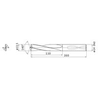 三菱マテリアル スーパーバニッシュドリル MAS1350LB:HTI10 1本（直送品）