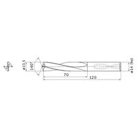 三菱マテリアル スーパーバニッシュドリル MAS1350MB:HTI10 1本（直送品）